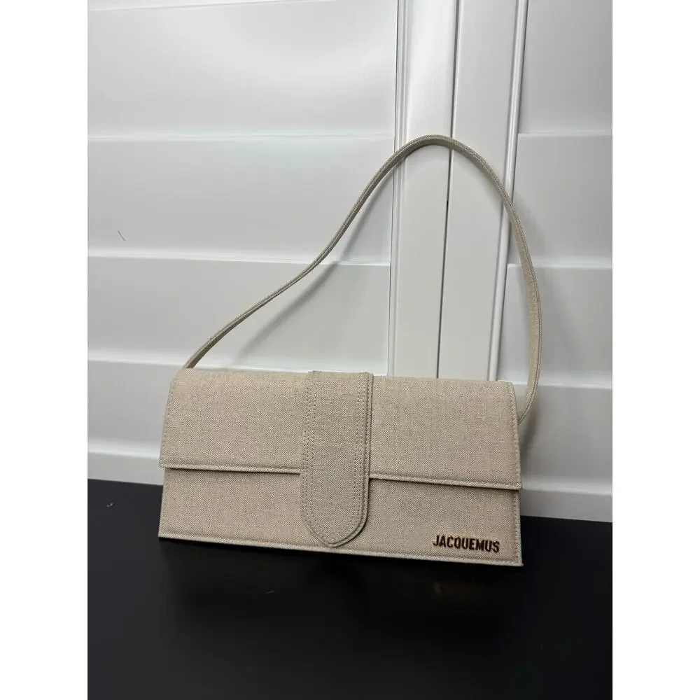 Jacquemus | Le Bambino Long Shoulder Bag | Beige Linen Exterior